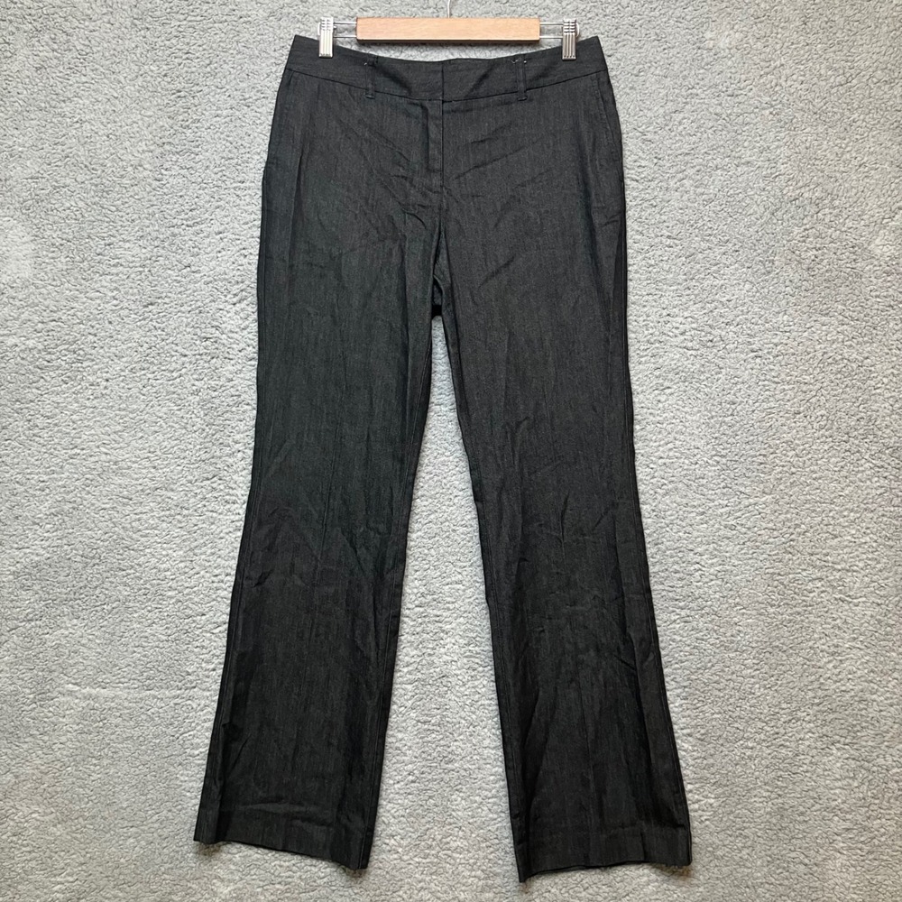 J Jill Jeans Women 6 Black Denim Pants Dark Grey Bootcut Stretch Business Office